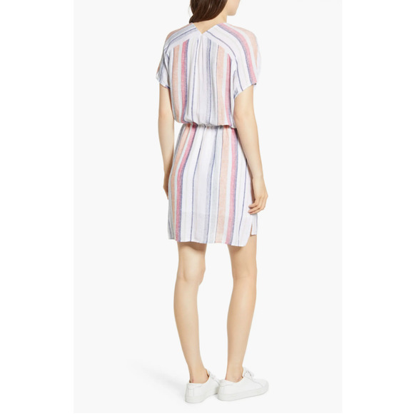 RAILS Wren Striped Linen-blend Tunic Dress in Marrakesh Stripe - Picture 6 of 12